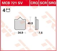 TRW MCB721CRQ Brake pad set