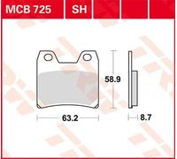 TRW Lucas Brake pad MCB725