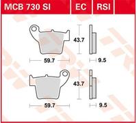 Trw Ec-organic Offroad Hm Moto Cre 125 R 06 Organic Rear Brake Pads Black