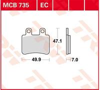 TRW MCB735EC Brake pad set