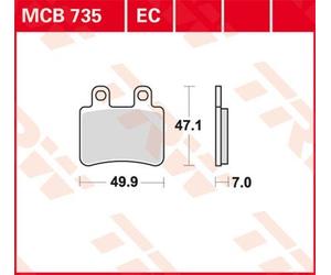 TRW MCB735EC Brake pad set