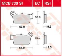 TRW MCB739EC Brake pad set