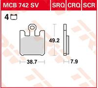 TRW MCB742CRQ Brake pad set