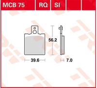 TRW MCB75SI Brake pad set