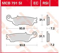 TRW MCB791EC Brake pad set