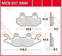 TRW MCB837SRM Brake pad set