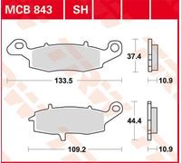 TRW MCB843 Brake pad set