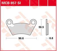 Trw Offroad Polaris Ranger 700 Crew 4x4 09 Sintered Rear Brake Pads Black