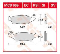 Trw Offroad Aprilia Mxv 450 4.5 10 Sintered Front Brake Pads
