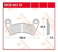 Trw Offroad Polaris General 1000 Eps 17 Sintered Front Brake Pads