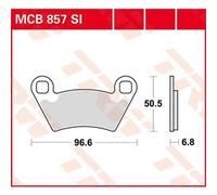 Trw Offroad Polaris Ranger 700 Crew 4x4 09 Sintered Rear Brake Pads