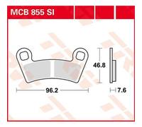 Trw Offroad Polaris Scrambler 850 4x4 22 Sintered Brake Pads