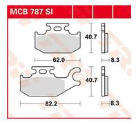 Trw Offroad Suzuki Lt-a 400 2x4 Kingquad 08 Sintered Front Brake Pads
