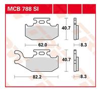 Trw Offroad Suzuki Lt-a 400 2x4 Kingquad Sintered Front Brake Pads