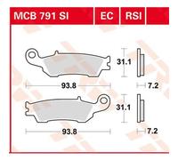 Trw Performance Offroad Yamaha Wr 250 F 21 Sintered Brake Pads