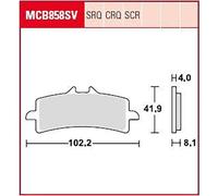 Trw Performance Street Aprilia Rsv4 1000 Rf Abs 17 Sintered Front Brake Pads Black
