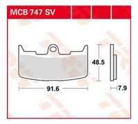 Trw Performance Street Buell Xb12r Firebolt 06 Sintered Front Brake Pads
