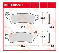 Trw Performance Street & Road Tracks Honda Cb 1100 Sf X-11 02 Sintered Rear Brake Pads