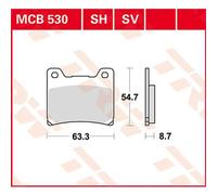 TRW MCB530SH Brake pad set