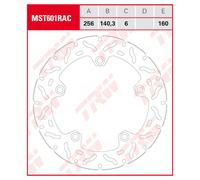 TRW Racing brake discs, rear, with ABE MST601RAC FIXED