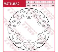 TRW Racing brake discs, rear, with ABE REAR, MST213RAC FIXED