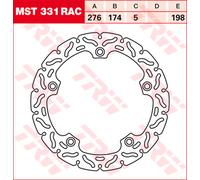 TRW Racing brake discs, rear, with ABE REAR, MST331RAC FIXED