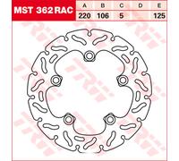 TRW Racing brake discs, rear, with ABE REAR, MST362RAC FIXED