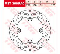 TRW Racing brake discs, rear, with ABE REAR, MST366RAC FIXED