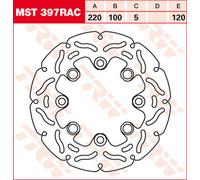 TRW Racing brake discs, rear, with ABE REAR, MST397RAC FIXED
