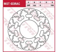 TRW Racing brake discs, rear, with ABE REAR, MST433RAC FIXED