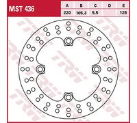 TRW Racing brake discs, rear, with ABE REAR, MST436RAC FIXED