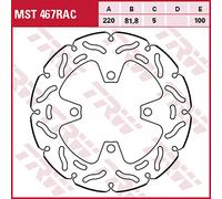 TRW Racing brake discs, rear, with ABE REAR, MST467RAC FIXED