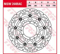 TRW Racing front brake discs, with ABE