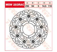 TRW Racing front brake discs, with ABE