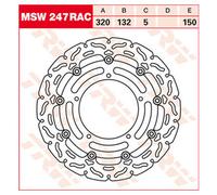 TRW Racing front brake discs, with ABE