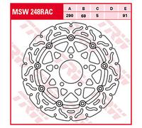 TRW Racing front brake discs, with ABE