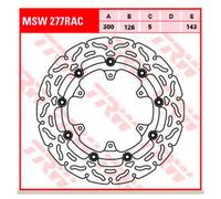 TRW Racing front brake discs, with ABE