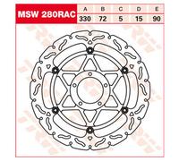 TRW Racing front brake discs, with ABE