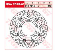 TRW Racing front brake discs, with ABE