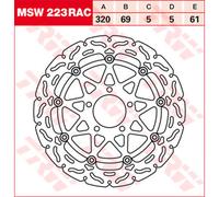 TRW Racing front brake discs, with ABE