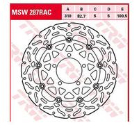 TRW Racing front brake discs, with ABE