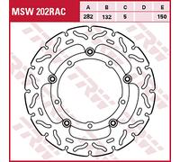 TRW Racing front brake discs, with ABE FRNT, MSW202RAC, FLOATING