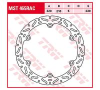 TRW Racing front brake discs, with ABE FRONT, MST465RAC FIXED