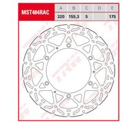 TRW Racing front brake discs, with ABE FRONT MST484RAC, FIXED