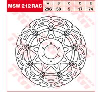 TRW Racing front brake discs, with ABE FRONT, MSW212RAC FLOATING