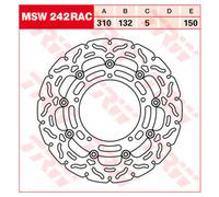 TRW Racing front brake discs, with ABE FRONT, MSW242RAC FLOATING
