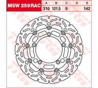 TRW Racing front brake discs, with ABE FRONT, MSW259RAC FLOATING