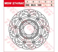 TRW Racing front brake discs, with ABE FRONT, MSW274RAC FLOATING