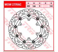 TRW Racing front brake discs, with ABE FRONT, MSW277RAC FLOATING