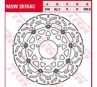 Trw Rac Mst328ec Wave Brake Disc Silver